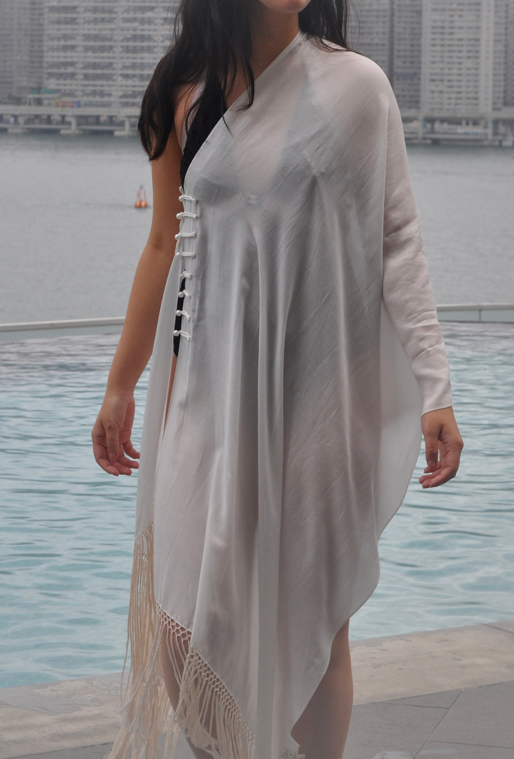 PRE-ORDER Adrift Silk Fringe Maxi Scarf